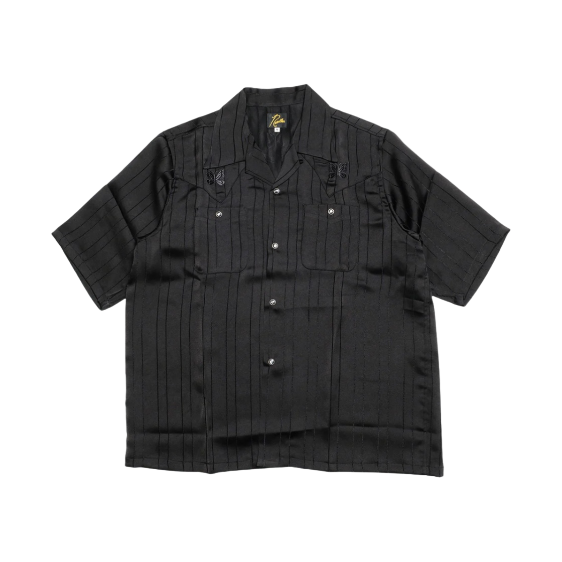니들스 S/S 카우보이 원업 셔츠 TA/CU/PE 조지테 블랙(Needles S/S Cowboy One-Up Shirt TA/CU/PE Georgette Black)