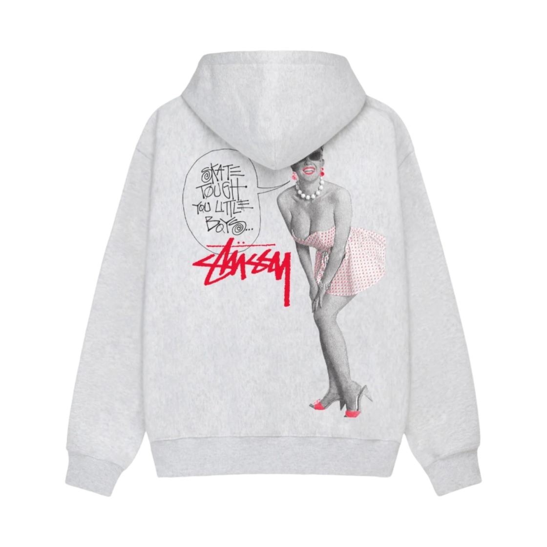 스투시 스케이트 터프 후드 집업 애쉬 헤더(Stussy Skate Tough Zip Hoodie Ash Heather)