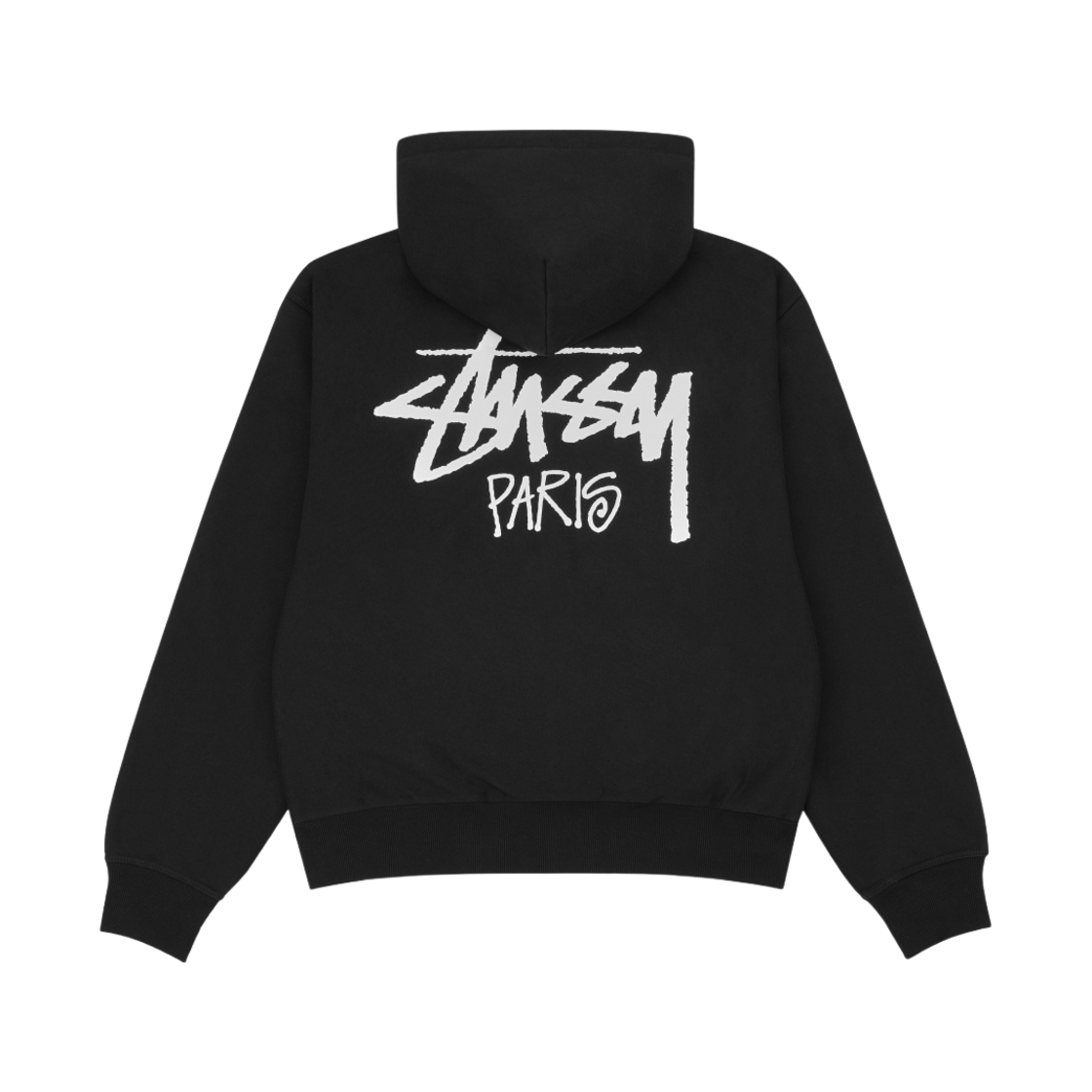 스투시 스탁 파리 후드 집업 블랙(Stussy Stock Paris Zip Hoodie Black)