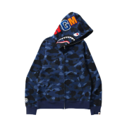 BAPE Color Camo Shark Full Zip Hoodie Navy