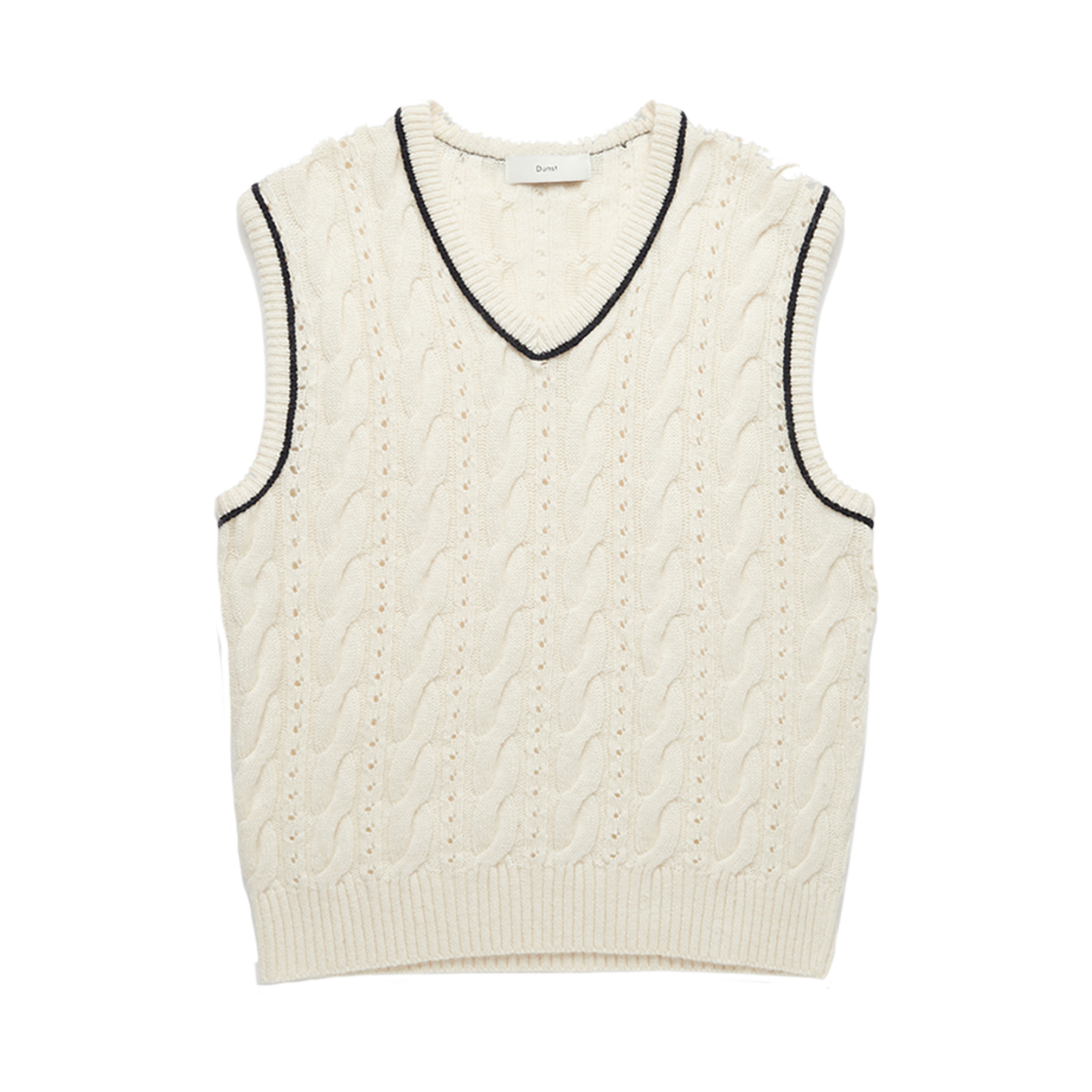던스트 라이닝 케이블 니트 베스트 소프트 크림(Dunst Lining Cable Knit Vest Soft Cream) - 1