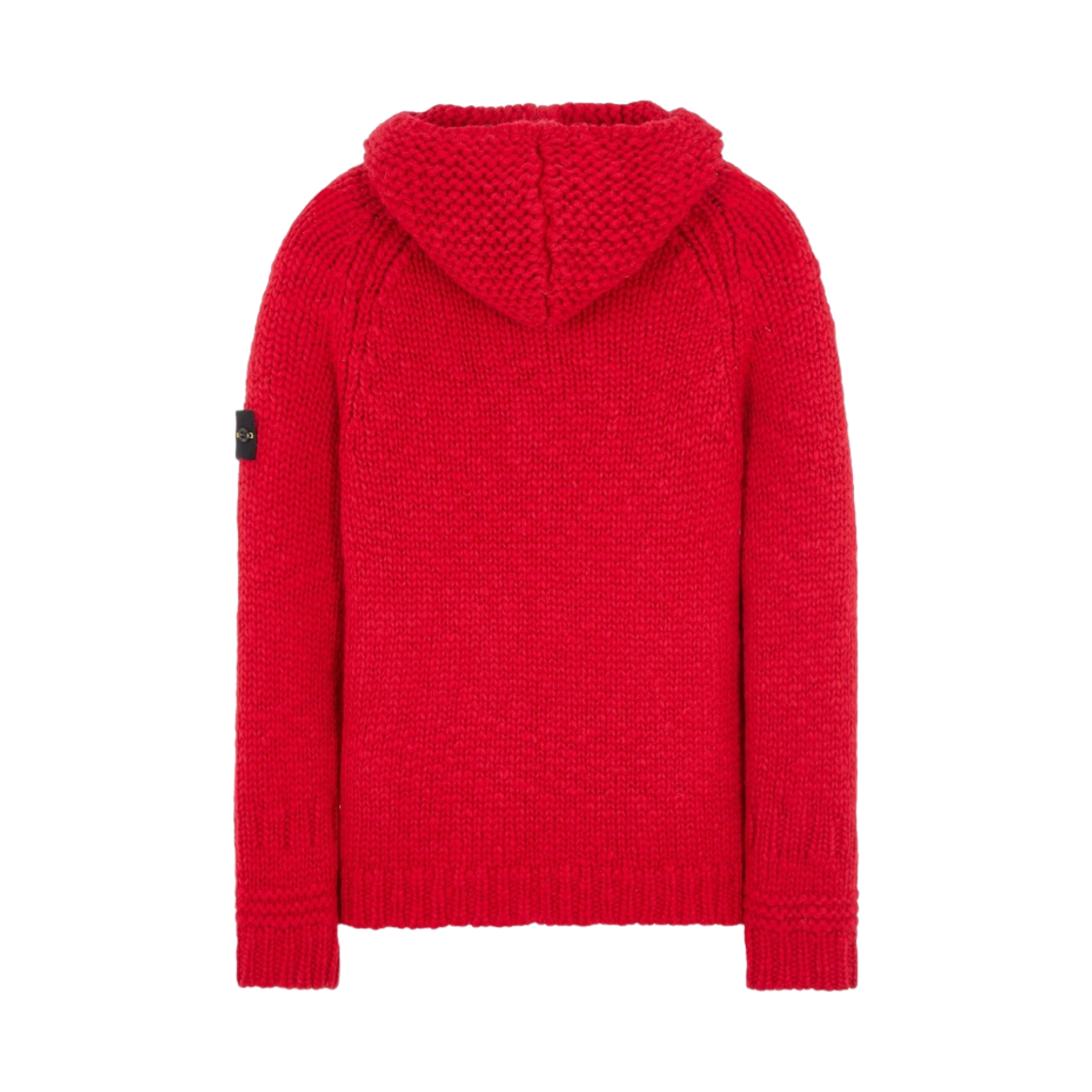 스톤 아일랜드 544D4 핸드메이드 필 후드 니트 가디건 레드 - 22FW(Stone Island 544D4 Handmade Feel Hooded Knit Cardigan Red - 22FW) - 2