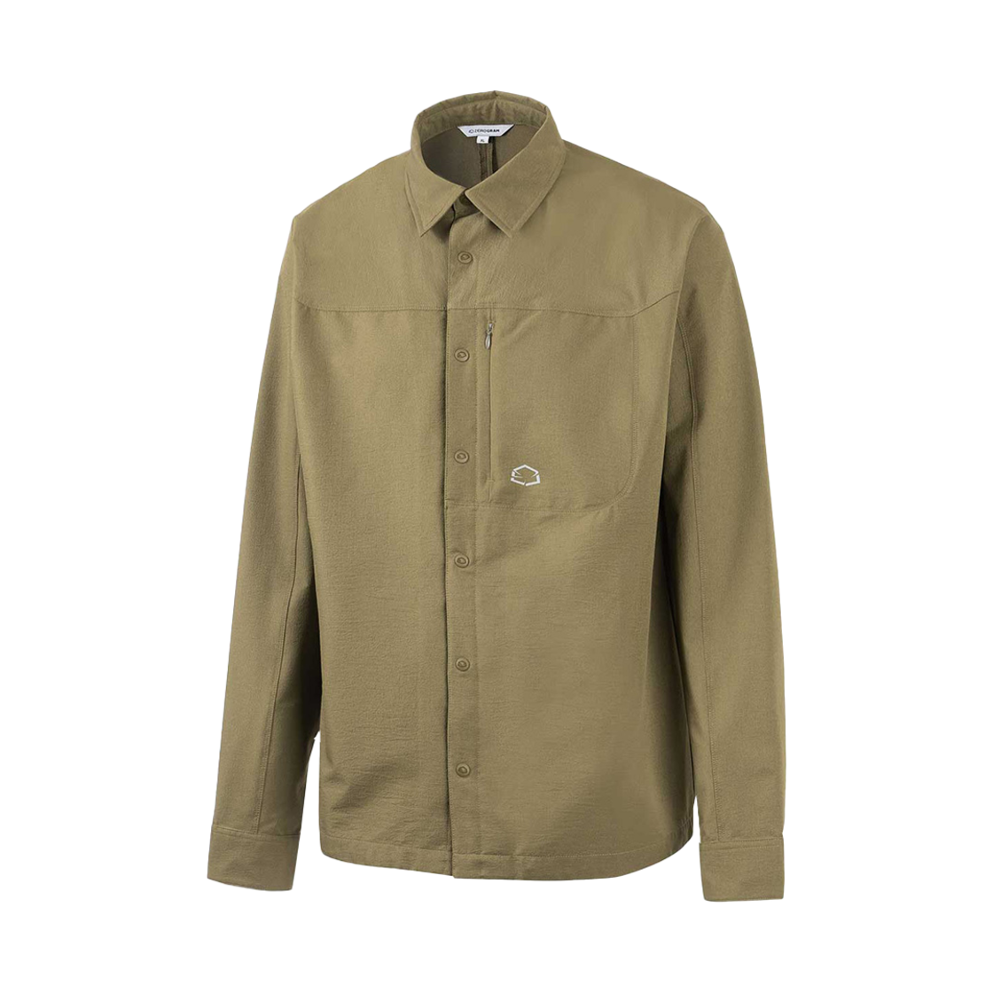ZM1YSS2502DKH Zerogram Obie Airdot LS Shirts Dark Khaki