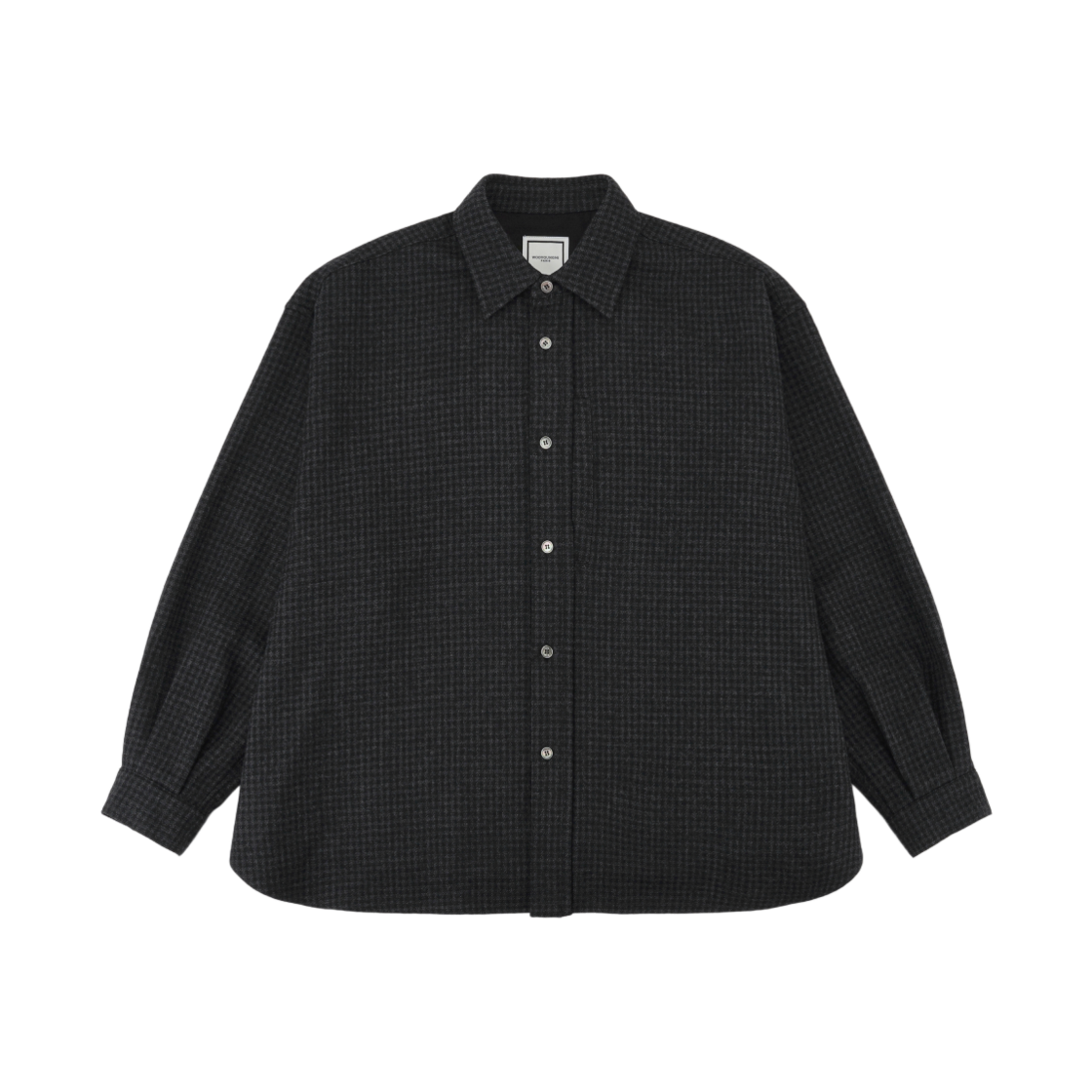 우영미 울 체크 셔츠 블랙 - 24FW | Wooyoungmi | KREAM