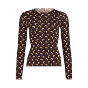 (W) Marine Serre Second Skin Top Brown Moon