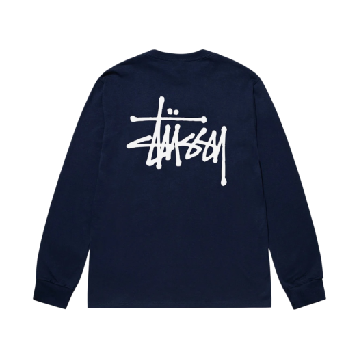 Stussy Basic Stussy LS T-Shirt Navy 2023