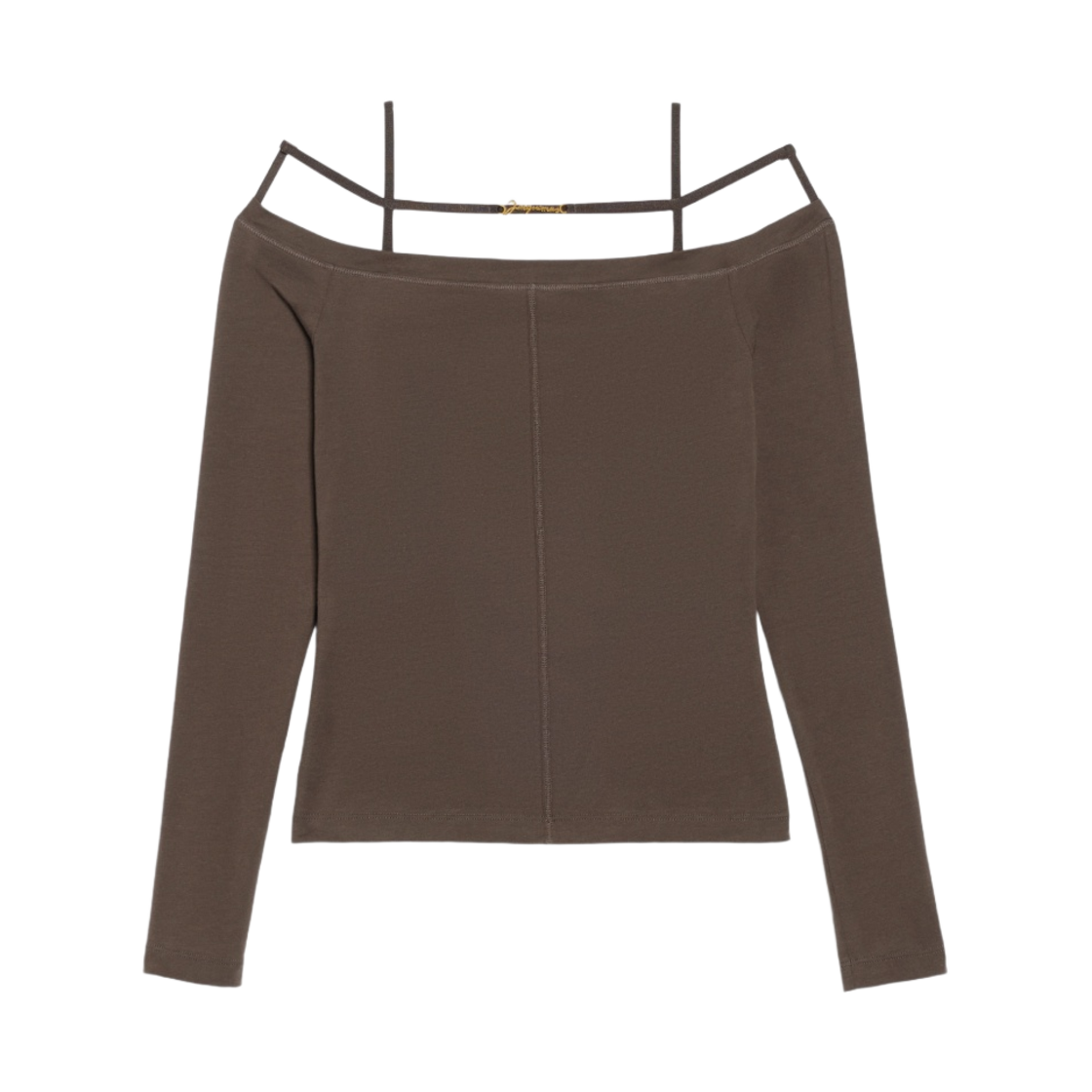 233JS165-2313-880 (W) Jacquemus Le T-Shirt Sierra Long Sleeve T-Shirt Dark Brown