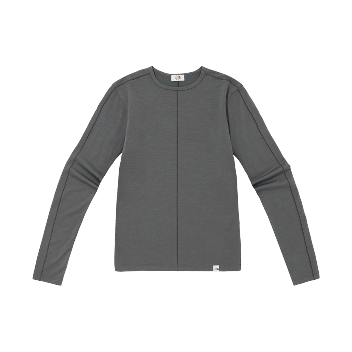 NT7TQ31L The North Face Veluca Wool L/S Round T-Shirt Dark Gray - 25SS