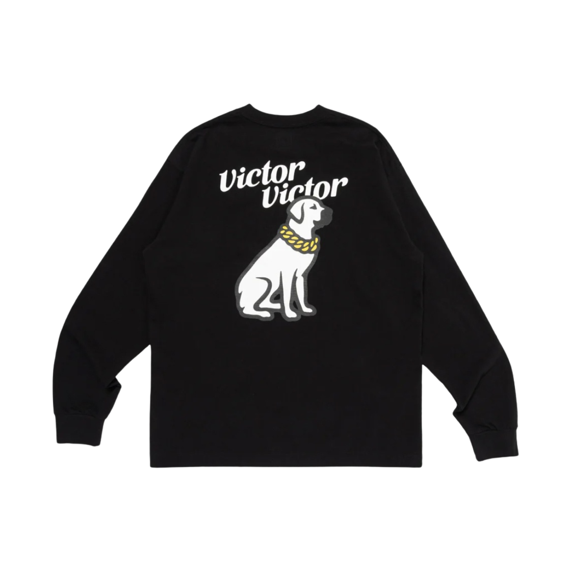 빅터 빅터 롱슬리브 티셔츠 블랙(Victor Victor L/S T-Shirt Black)