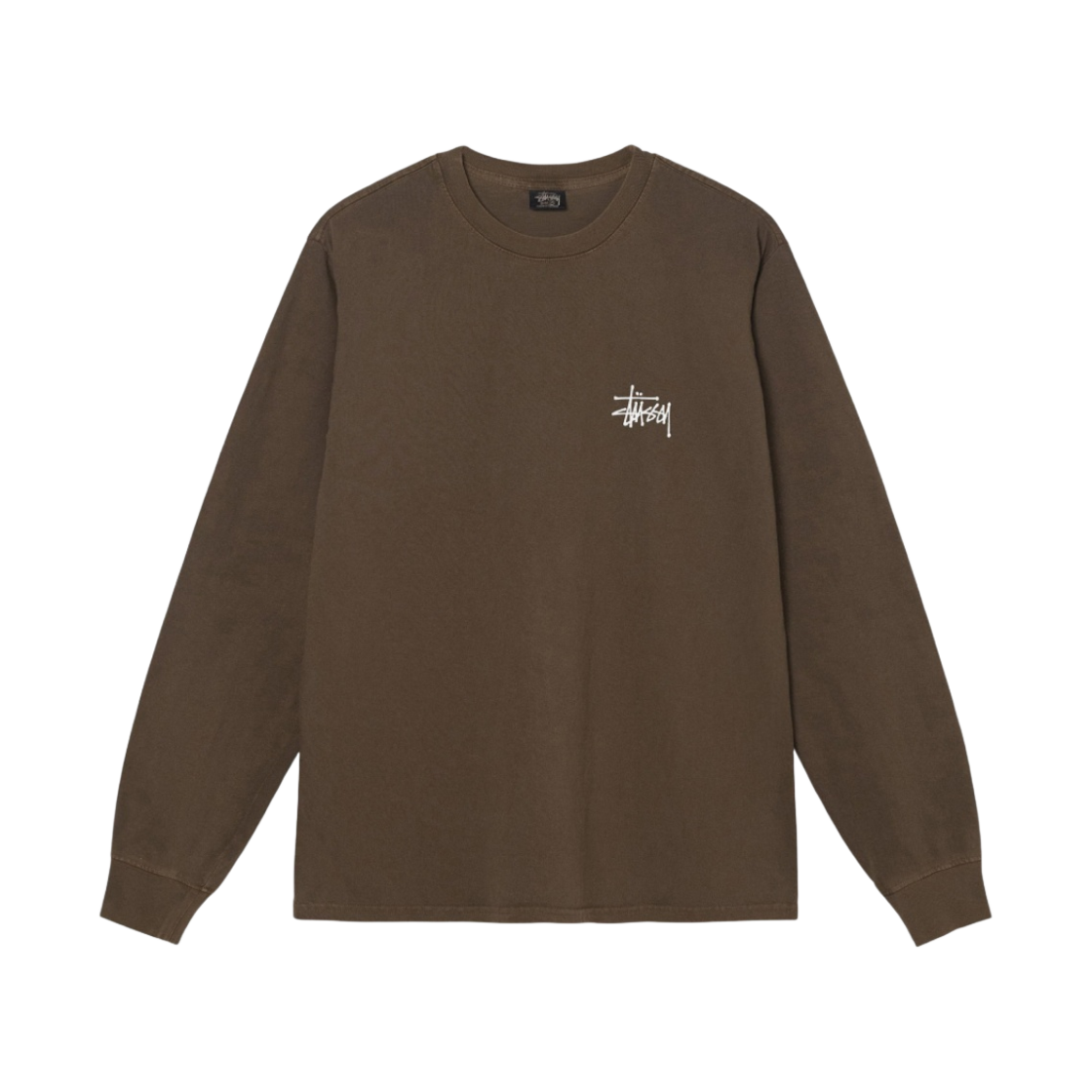 스투시 베이직 스투시 피그먼트 다이드 롱슬리브 티셔츠 커피 2022(Stussy Basic Stussy Pigment Dyed LS T-Shirt Coffee 2022)