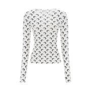 (W) Marine Serre Regenerated Second Skin Top White Moon