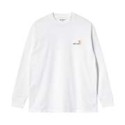 Carhartt WIP American Script Long Sleeve T-Shirt White