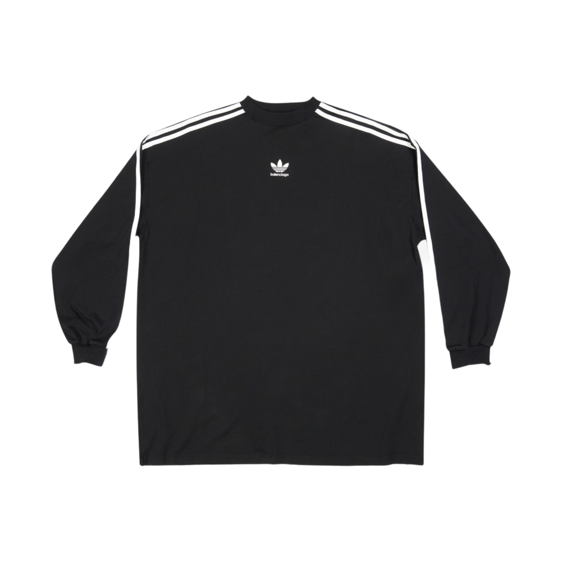발렌시아가 x 아디다스 오버사이즈 롱슬리브 티셔츠 블랙(Balenciaga x Adidas Oversized Long Sleeve T-Shirt Black)