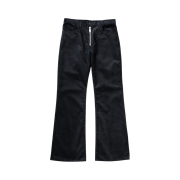 Kapital 8W Corduroy 5P Zipper Rat Flare Pants Black