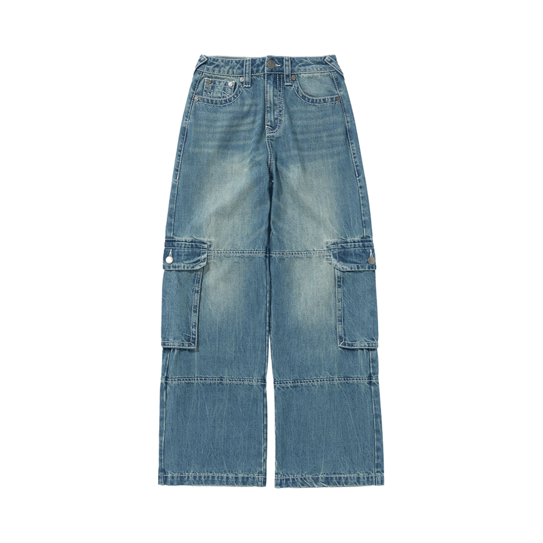 TRA2DPW004NWI True Religion Signature Cargo Pants Washed Indigo
