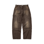 Karactor Double Knee Denim Work Pants Brown