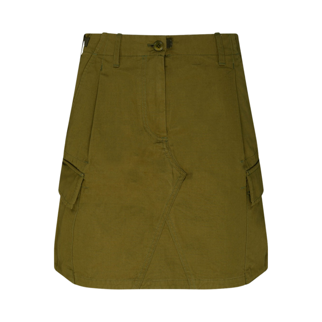 FD52JU1969DD-50 (W) Kenzo Cotton Cargo Mini Skirt Khaki