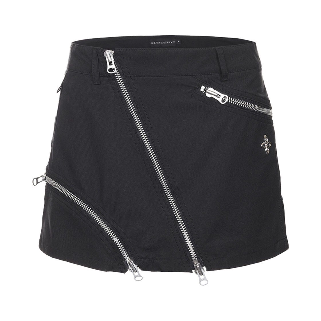 써저리 테크니컬 트리플 집 스커트 블랙((W) Surgery Technical Tripple Zip Skirt Black)