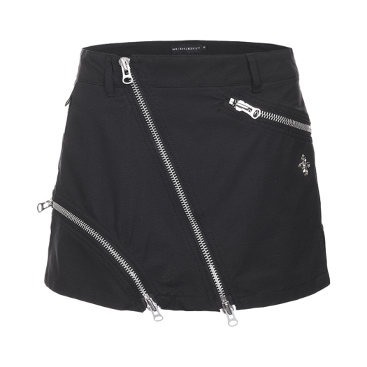 SG25SS23 (W) Surgery Technical Tripple Zip Skirt Black