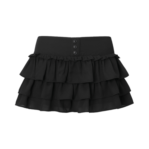 W) 쓰리타임즈 애슬레틱 슬릿 스커트 블랙 | Threetimes | KREAM