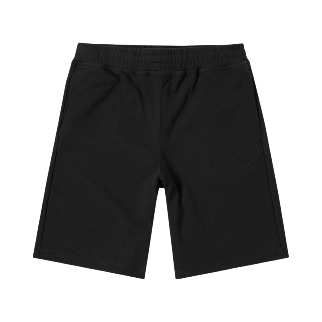 112219 Stussy Stock Logo Terry Shorts Black