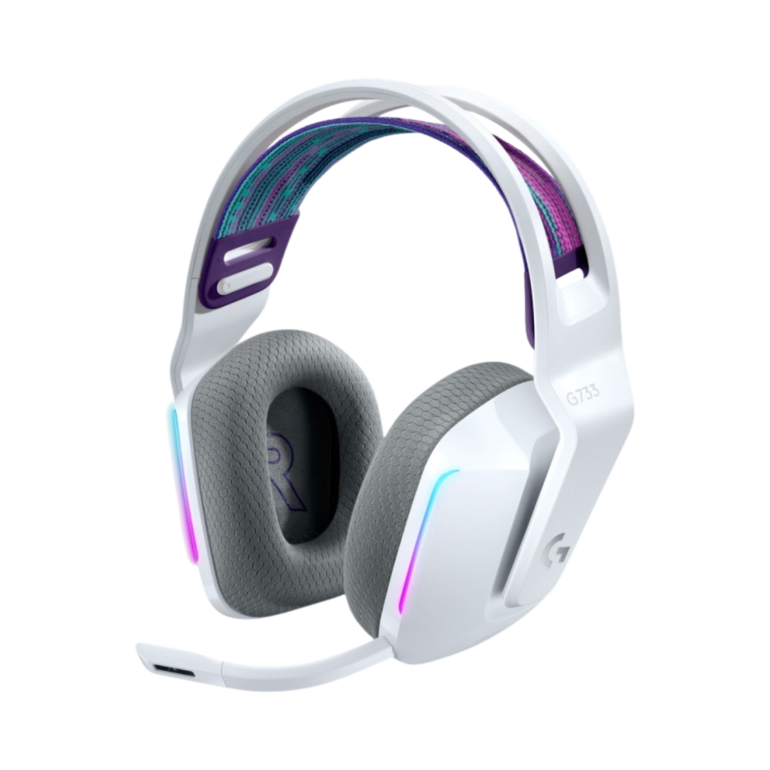 로지텍 G733 라이트스피드 무선 RGB 게이밍 헤드셋 화이트 (국내 정식 발매 제품)(Logitech G733 Lightspeed Wireless RGB Gaming Headset White (Korean Ver.))