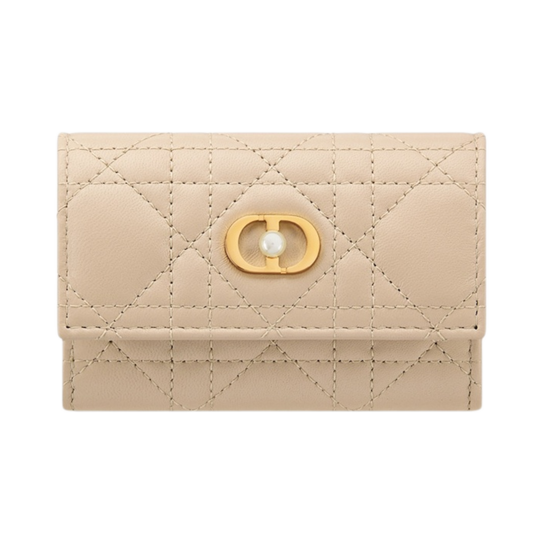 S3102UNJB-M51U Dior Jolie Glycine Wallet Cannage Lambskin Powder Beige
