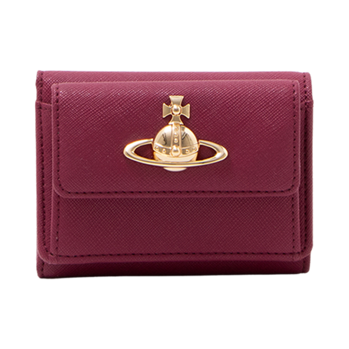 비비안 웨스트우드 사피아노 바이오그린 트라이폴드 미니 월렛 오토(Vivienne Westwood Saffiano Biogreen Tri-Fold Mini Wallet Auto) - 1
