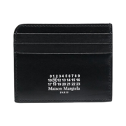 Maison Margiela Numbers Logo Smooth Leather Card Holder Black