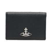 Vivienne Westwood Grain Leather Card Holder Black