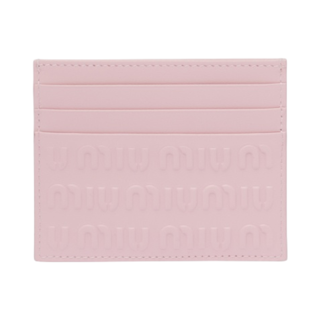 미우 미우 가죽 카드 홀더 앨러배스터 핑크(Miu Miu Leather Card Holder Alabaster Pink) - 2