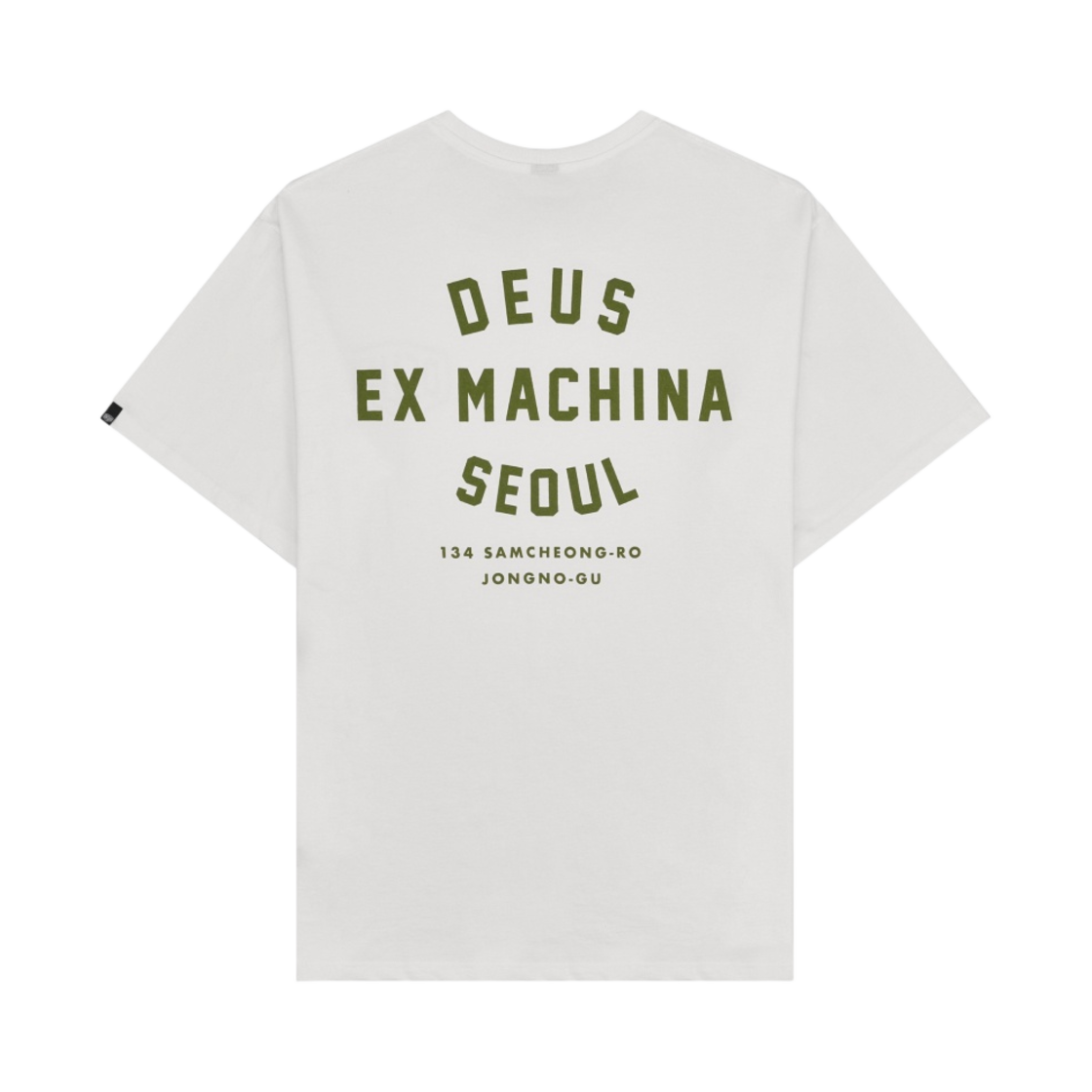 데우스 엑스 마키나 삼청 컬리지 티셔츠 화이트