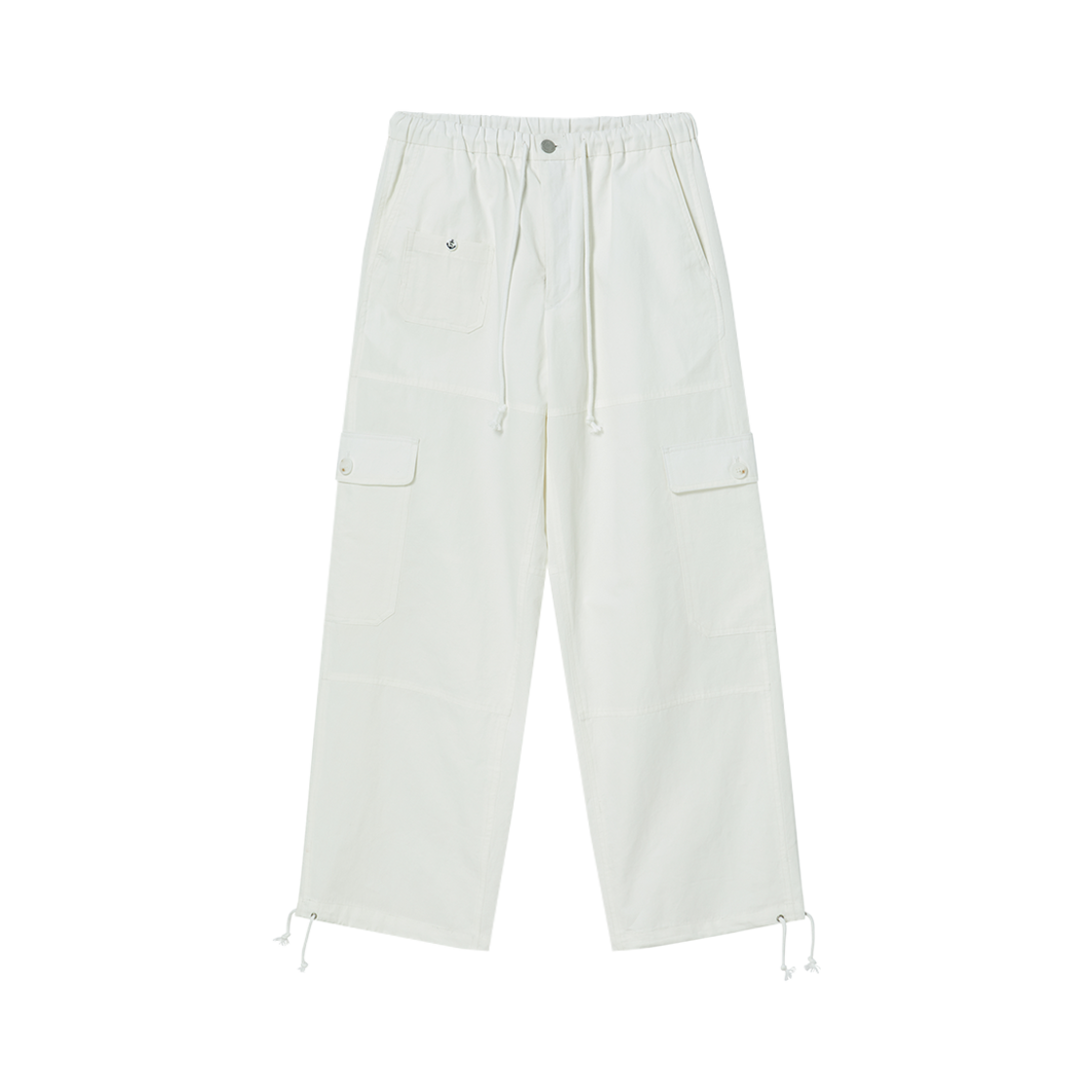 NV25SUPT01WH N ARCHIVE Lux Fabric Military Detail Cargo Pants White