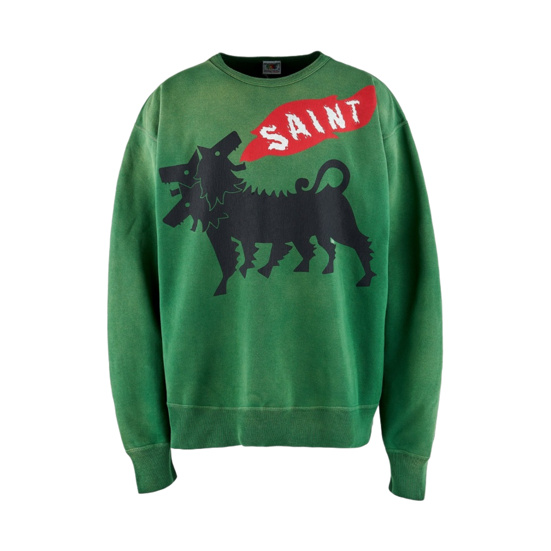 세인트 마이클 케르베로스 크루넥 스웨트셔츠 그린 - 23AW