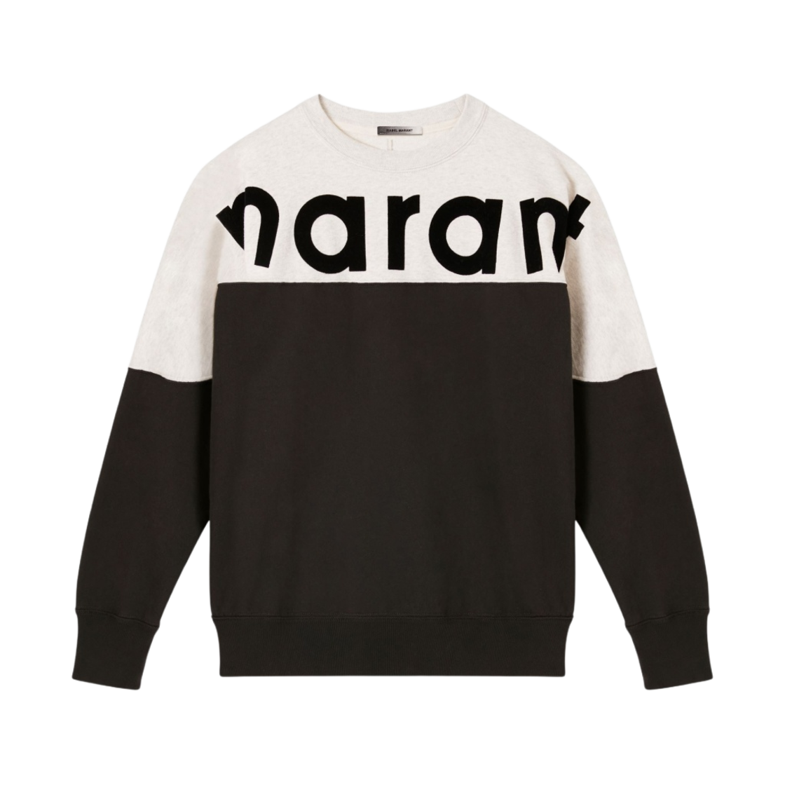 SW0031HA-B1M19H-02FK Isabel Marant Howley Two Tone Logo Sweatshirt Faded Black - 24SS