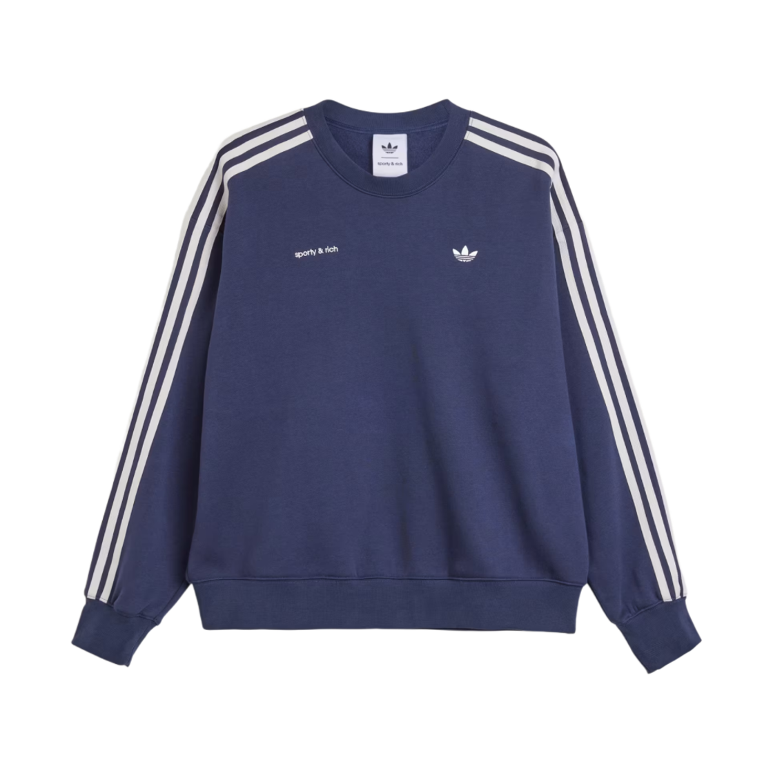 (W) 아디다스 x 스포티 앤 리치 스웨트셔츠 나이트 네이비 - KR 사이즈((W) Adidas x Sporty & Rich Sweatshirt Night Navy - KR Sizing)