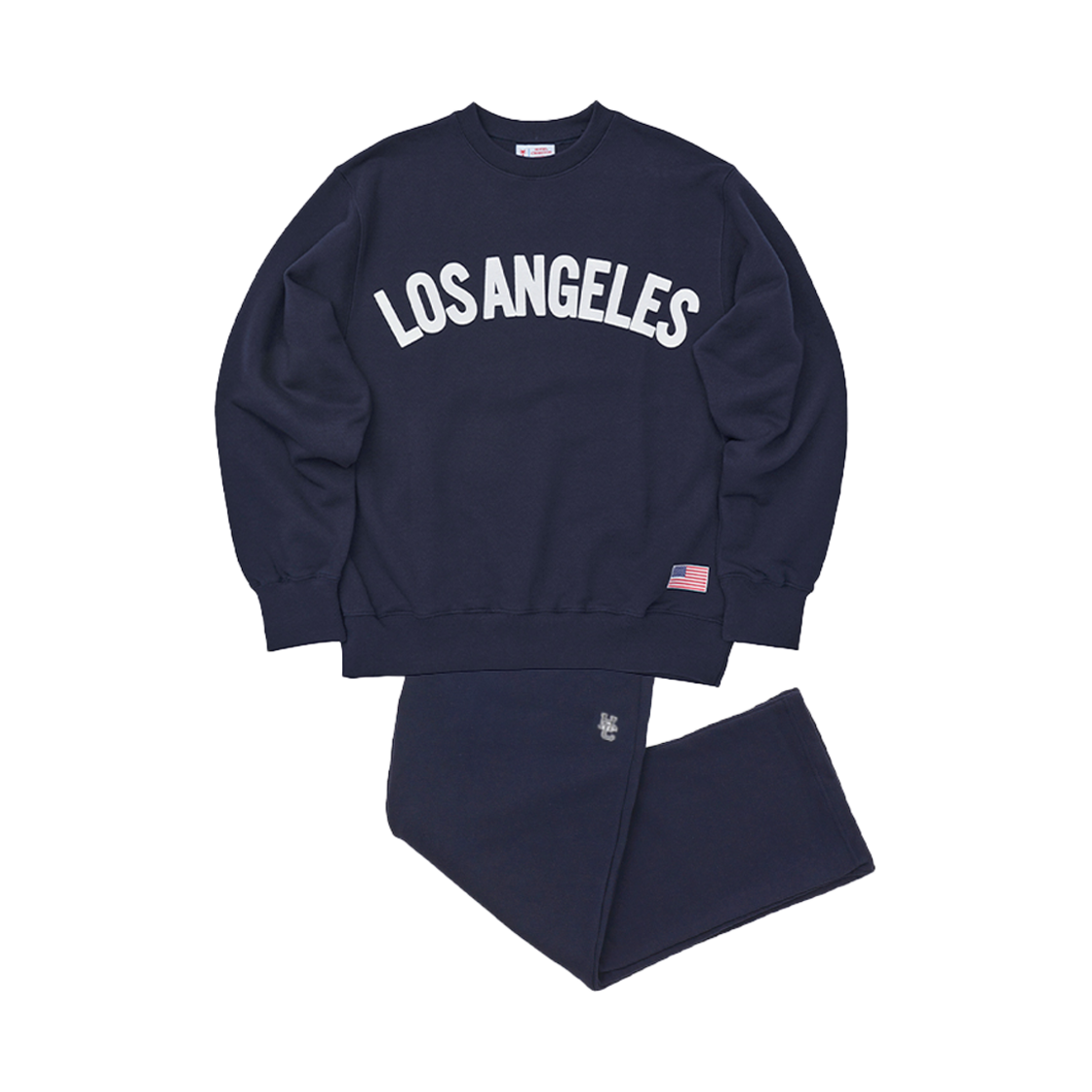 CRBTM1255U1_NV Hotel Cerritos LosAngeles Sweat Wide Set-Up Navy