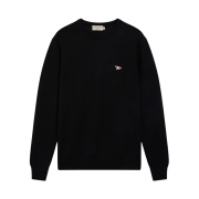 Maison Kitsune Tricolor Fox Patch Classic R-Neck Black