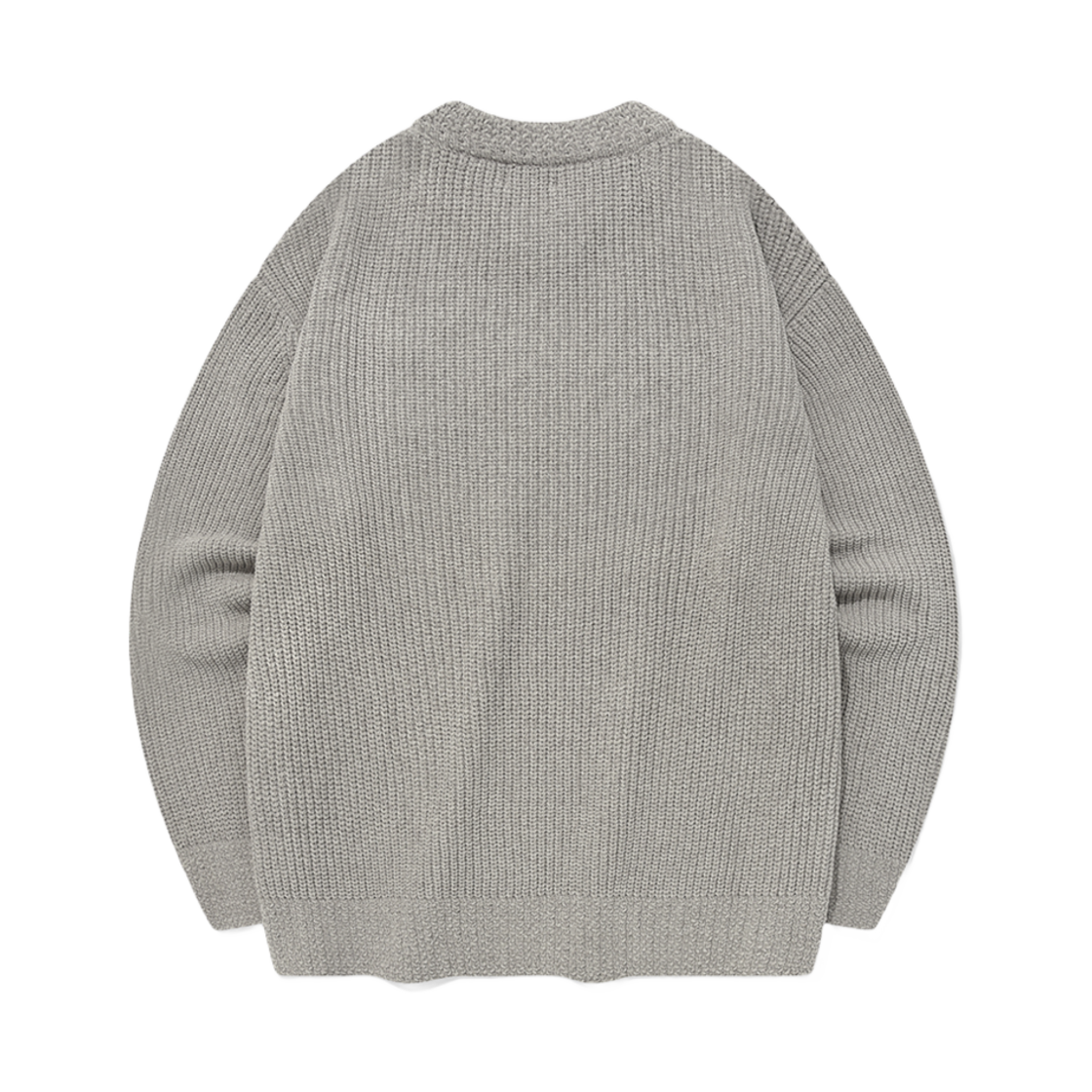 커버낫 벨벳 박스 어센틱 로고 크루넥 니트 라이트 그레이(Covernat Velvet Box Authentic Logo Crewneck Knit Light Grey) - 2