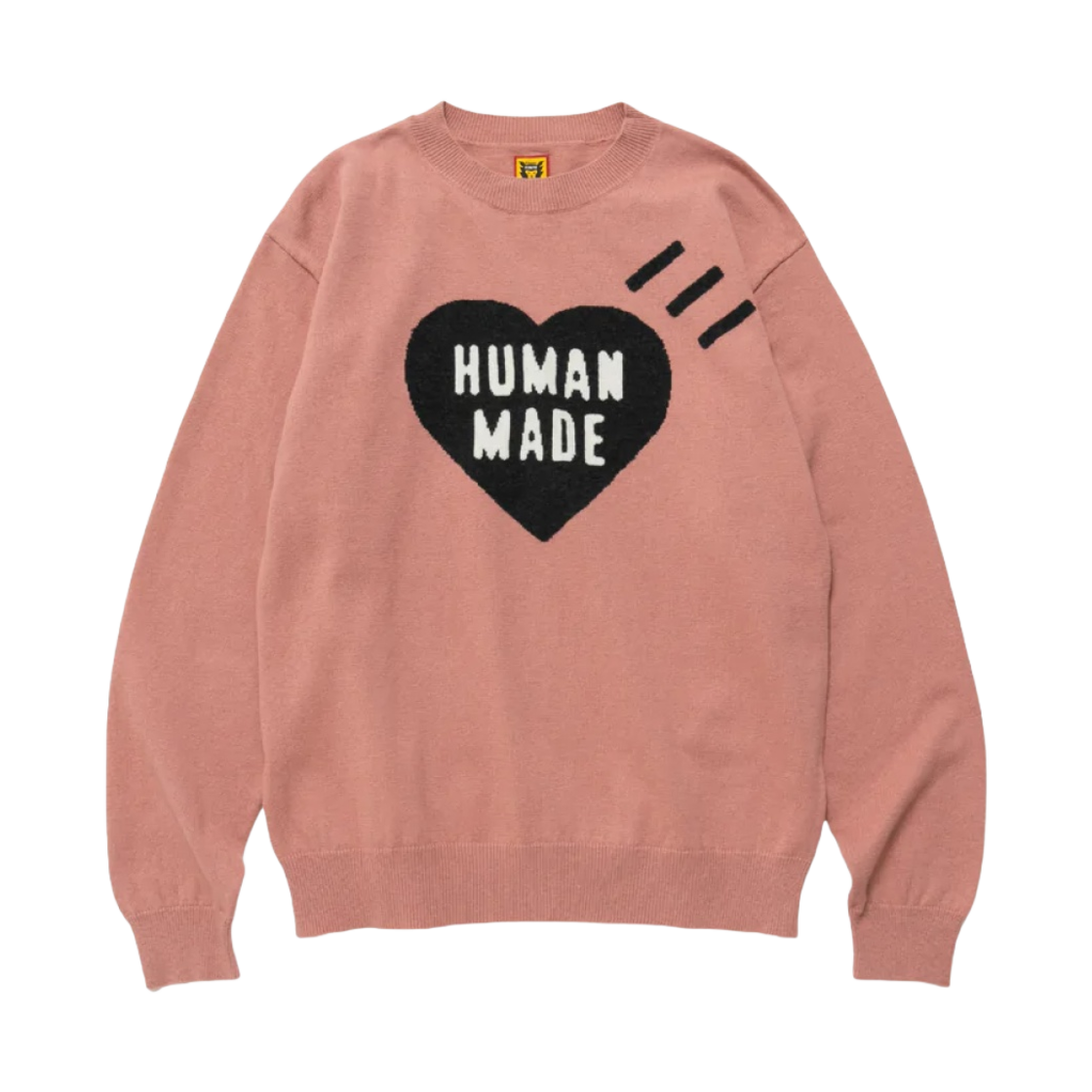 휴먼 메이드 하트 롱슬리브 니트 스웨터 핑크(Human Made Heart L/S Knit Sweater Pink) - 1