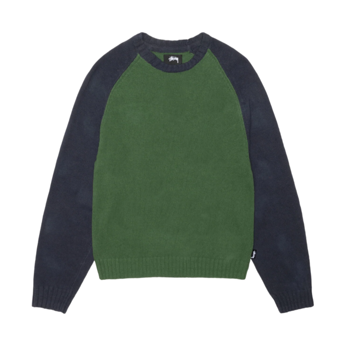 스투시 컬러블록 래글런 니트 크루 그린(Stussy Colorblocked Raglan Knit Crew Green) - 1