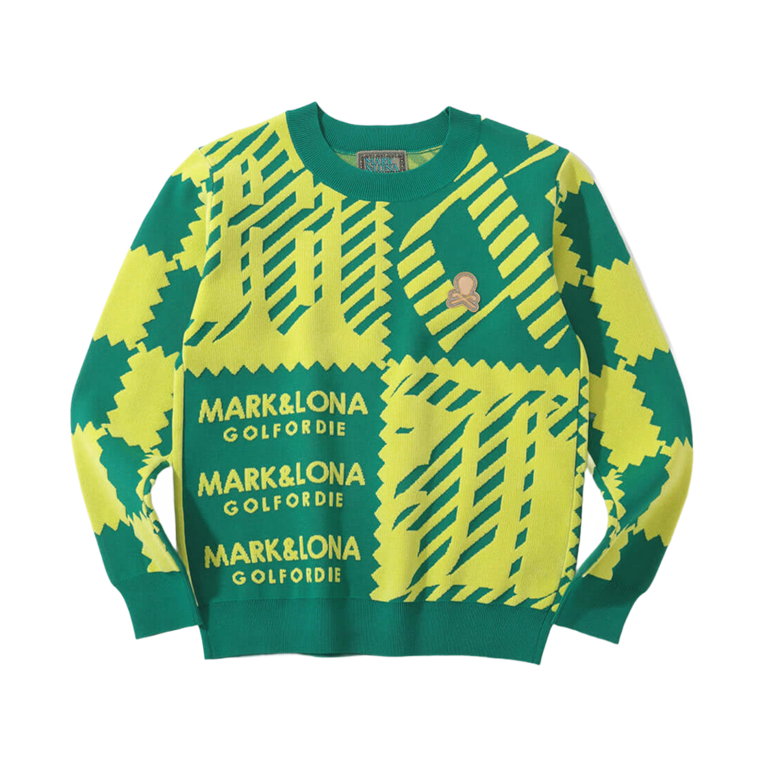 MLM-4C-AB05 Mark & Lona Golf Wear M.C.D Chenille Crew Knit Green