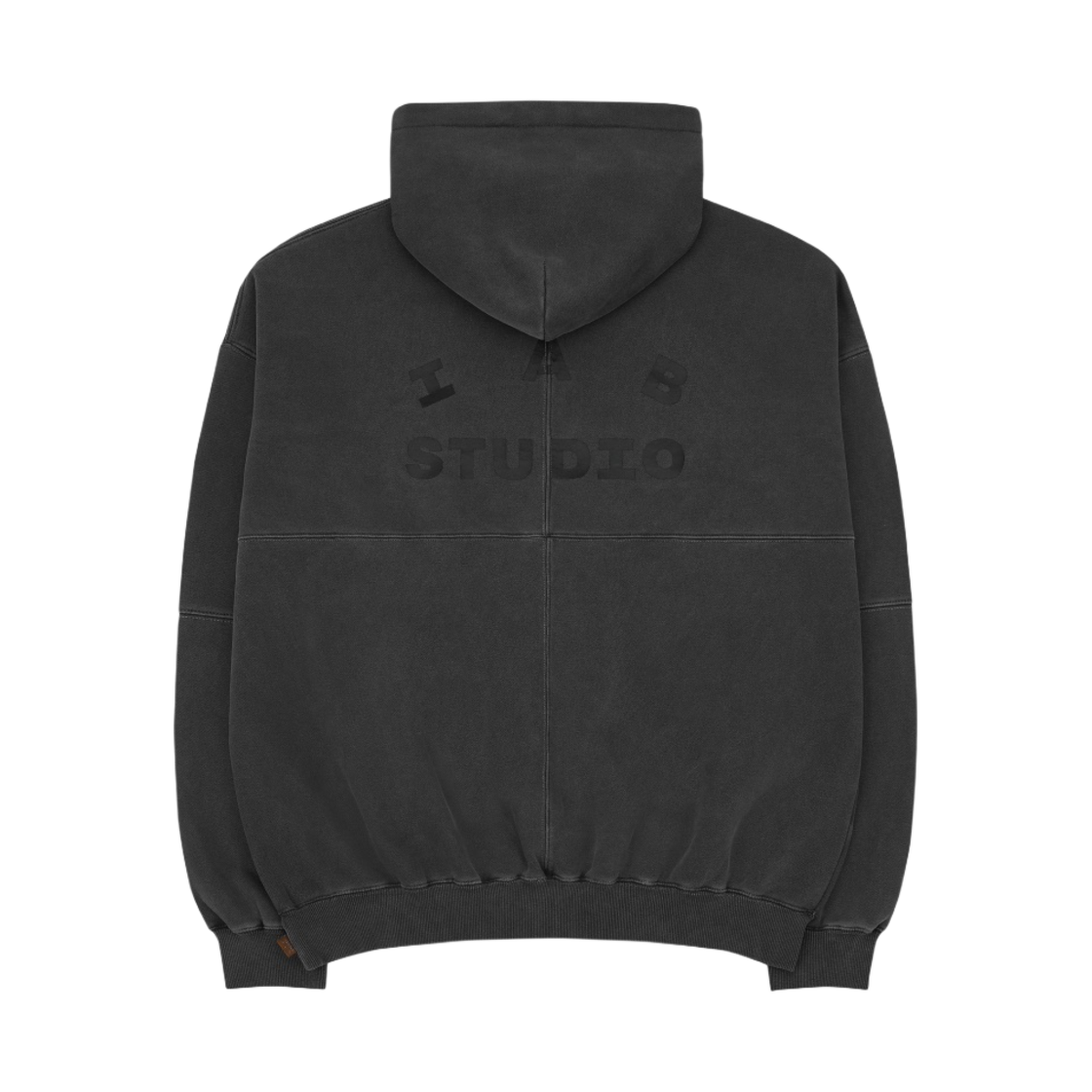 아이앱 스튜디오 블록 피그먼트 후드 블랙(IAB Studio Blocked Pigment Hoodie Black) - 2