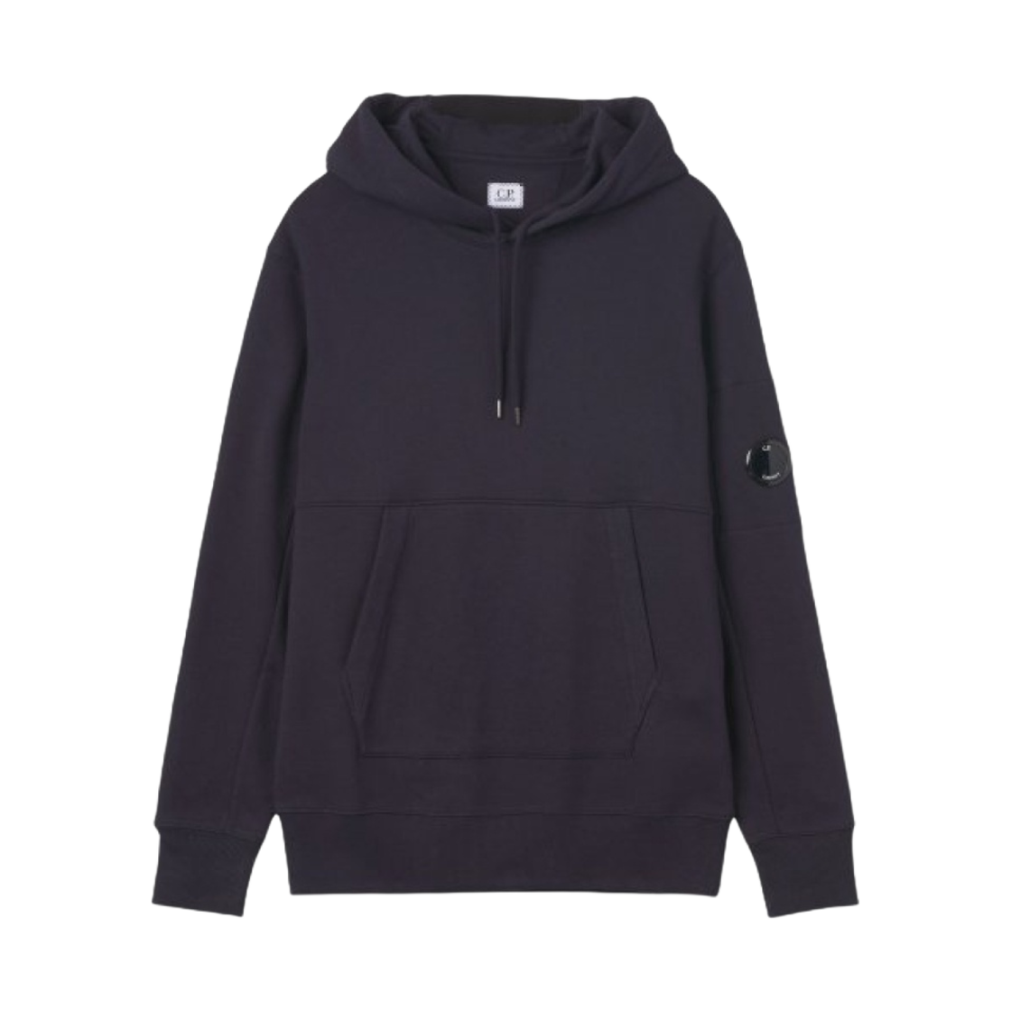 13CMSS023A005086W888 C.P. Company Diagonal Raised Fleece Hoodie Total Eclipse Blue - 22FW