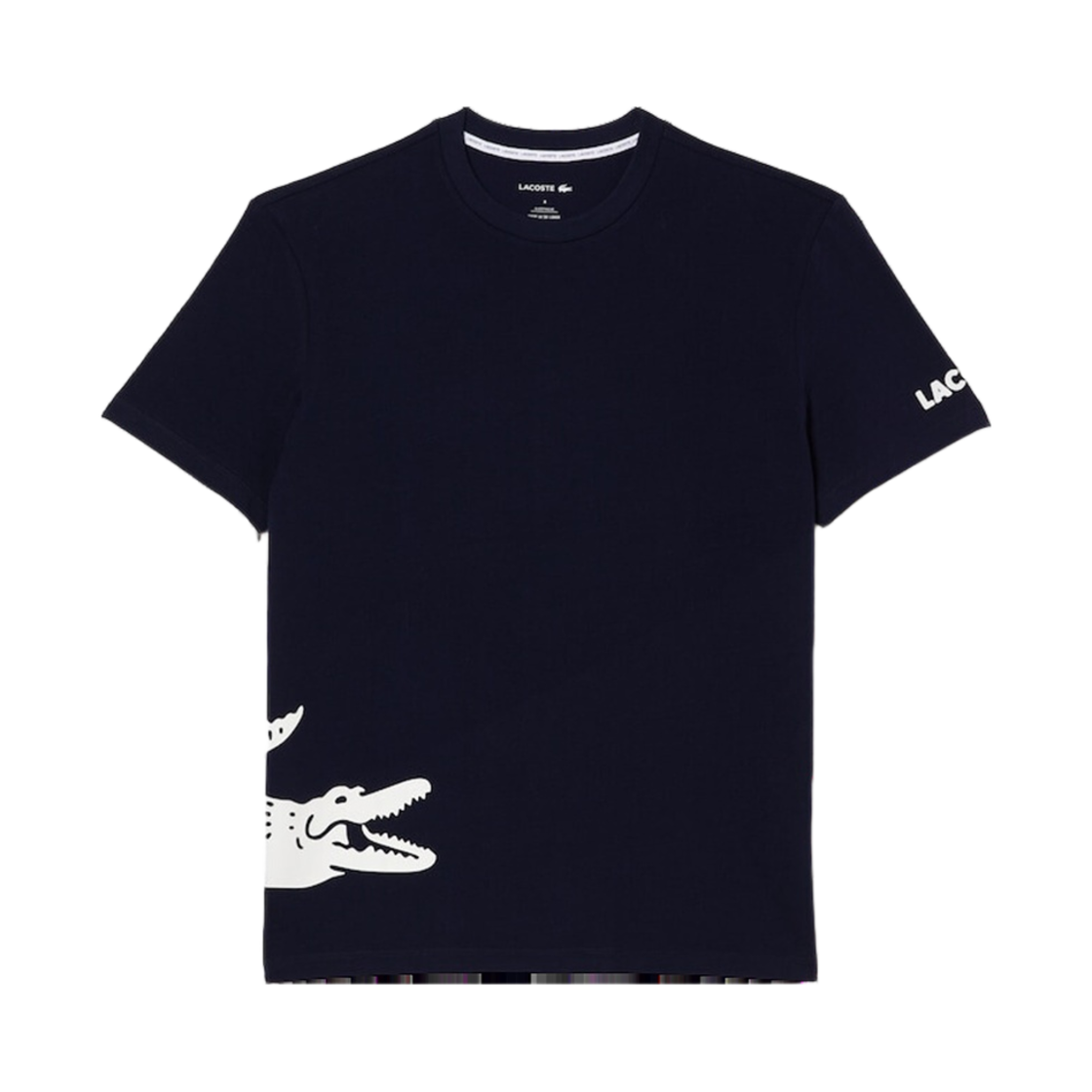 라코스테 코튼 저지 티셔츠 네이비 블루 화이트(Lacoste Cotton Jersey T-Shirt Navy Blue White) - 1