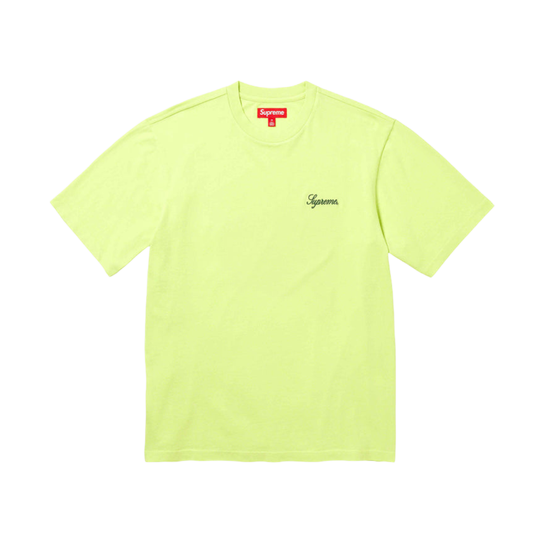 슈프림 워시드 스크립트 숏슬리브 탑 라임 - 23FW(Supreme Washed Script S/S Top Lime - 23FW) - 1