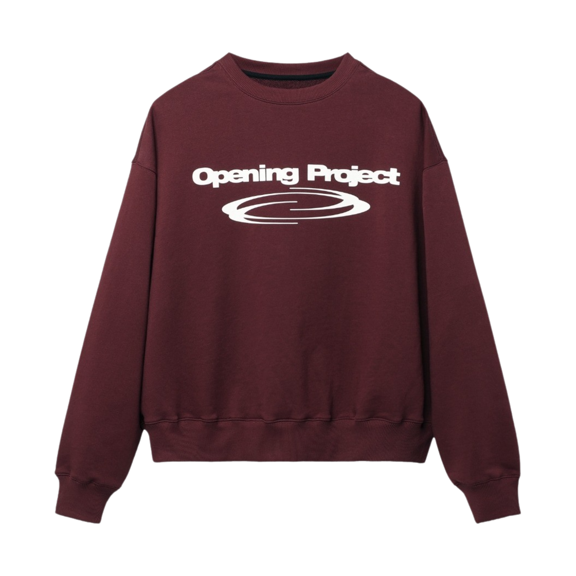 오프닝프로젝트 아이덴티티 스웨트셔츠 버건디
