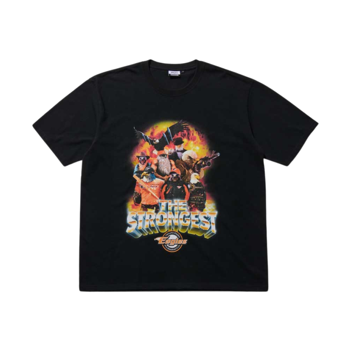 얼렁뚱땅 상점 x 한화 이글스 독수리 군단 티셔츠 블랙(ULDD x Hanwha Eagles Eagles Corps T-Shirt Black)