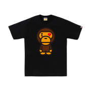 BAPE Heart Baby Milo T-Shirt Black