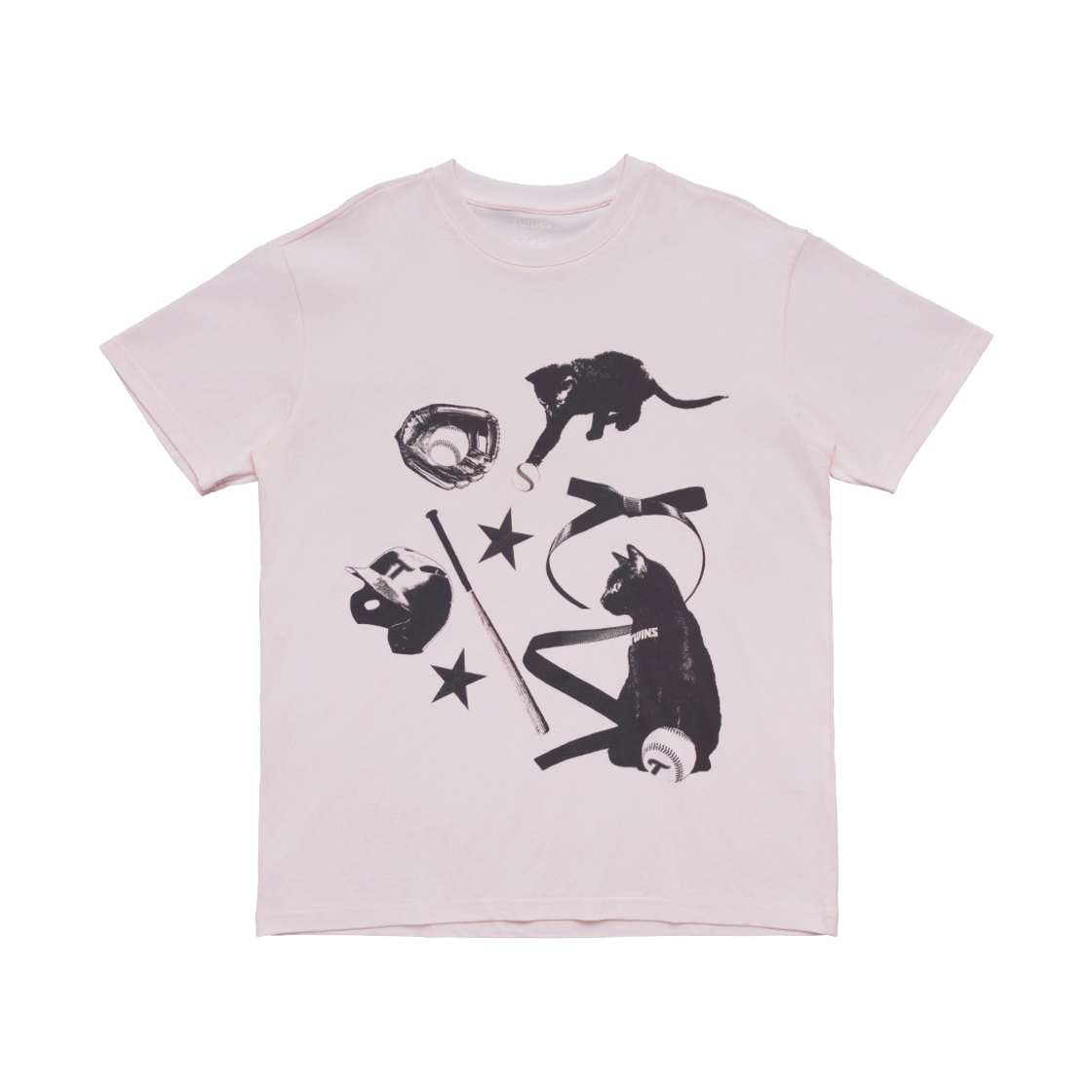 TWINS-BLOOMING-12 Twins X Bloomingtale Nero T-Shirts Loose Fit Pink
